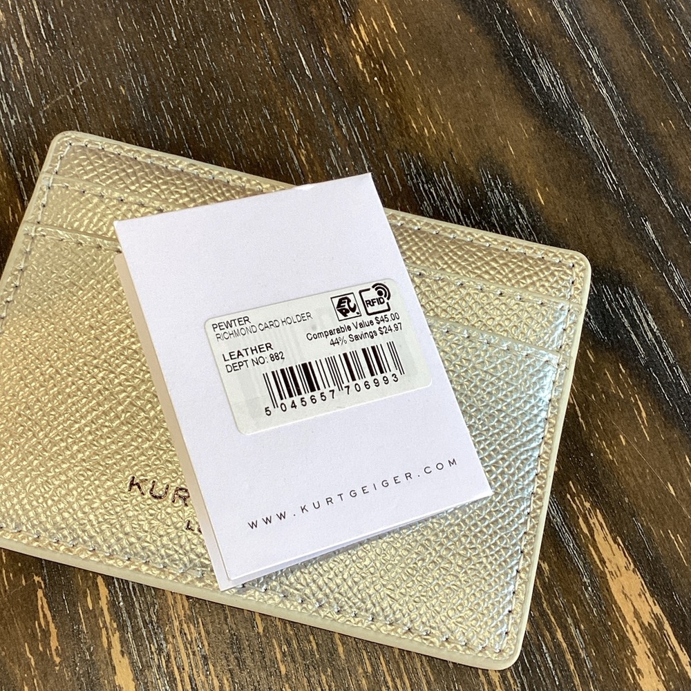 Kurt Geiger Metallic Card Holder - Picture 7 of 7